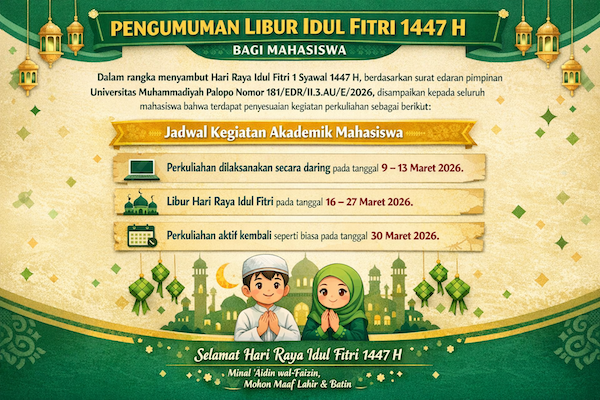 Libur Idul Fitri Mahasiswa 2026 – Universitas Muhammadiyah Palopo