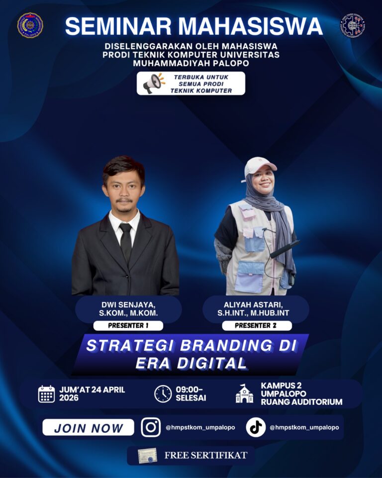 HMPS Teknik Komputer UMPalopo Gelar Seminar “Strategi Branding di Era Digital”